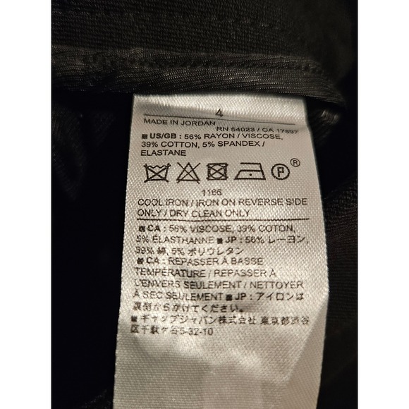 Banana Republic Sloan Straight Ankle Pant Black High Rise Size 4 New - Picture 5 of 5